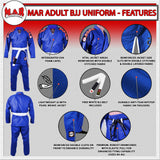 MAR-061C | Blue Brazilian Jiu-Jitsu Uniform