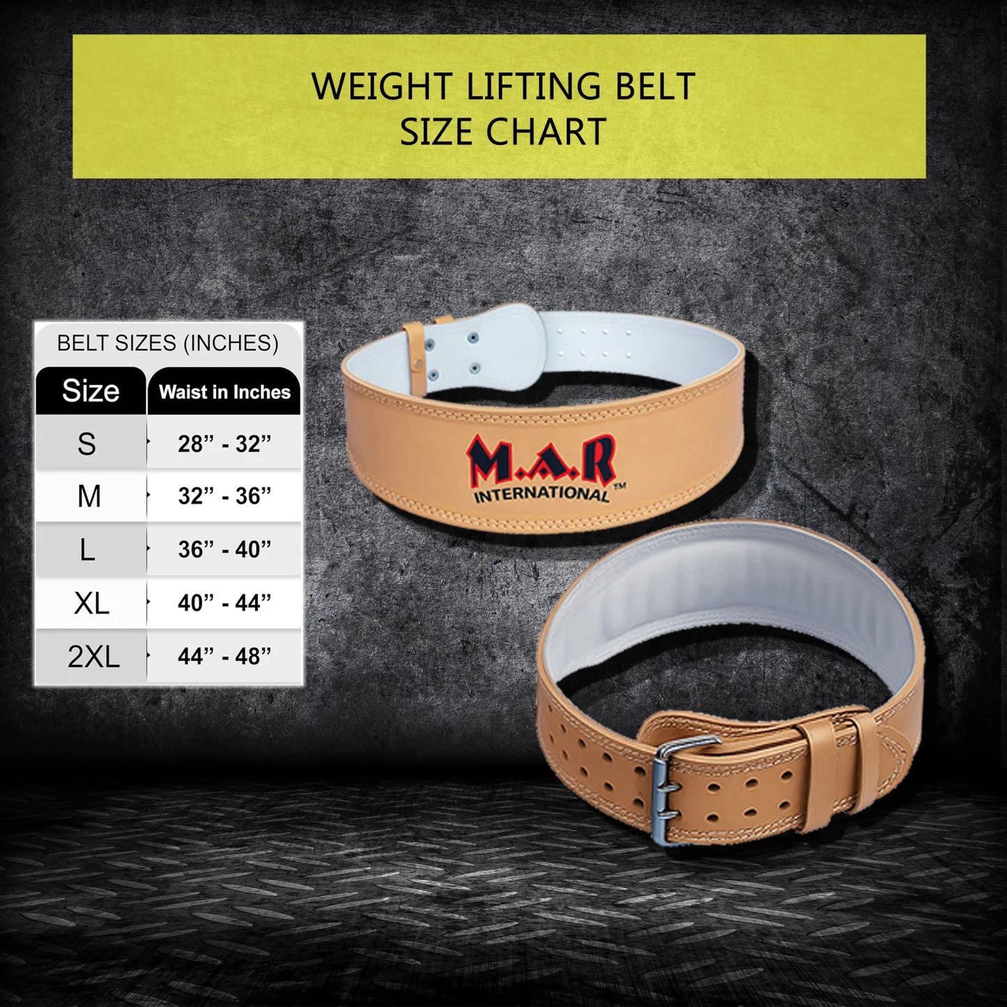 MAR-357 | Leather Thin Weight Lifting Belt - Small Accessories