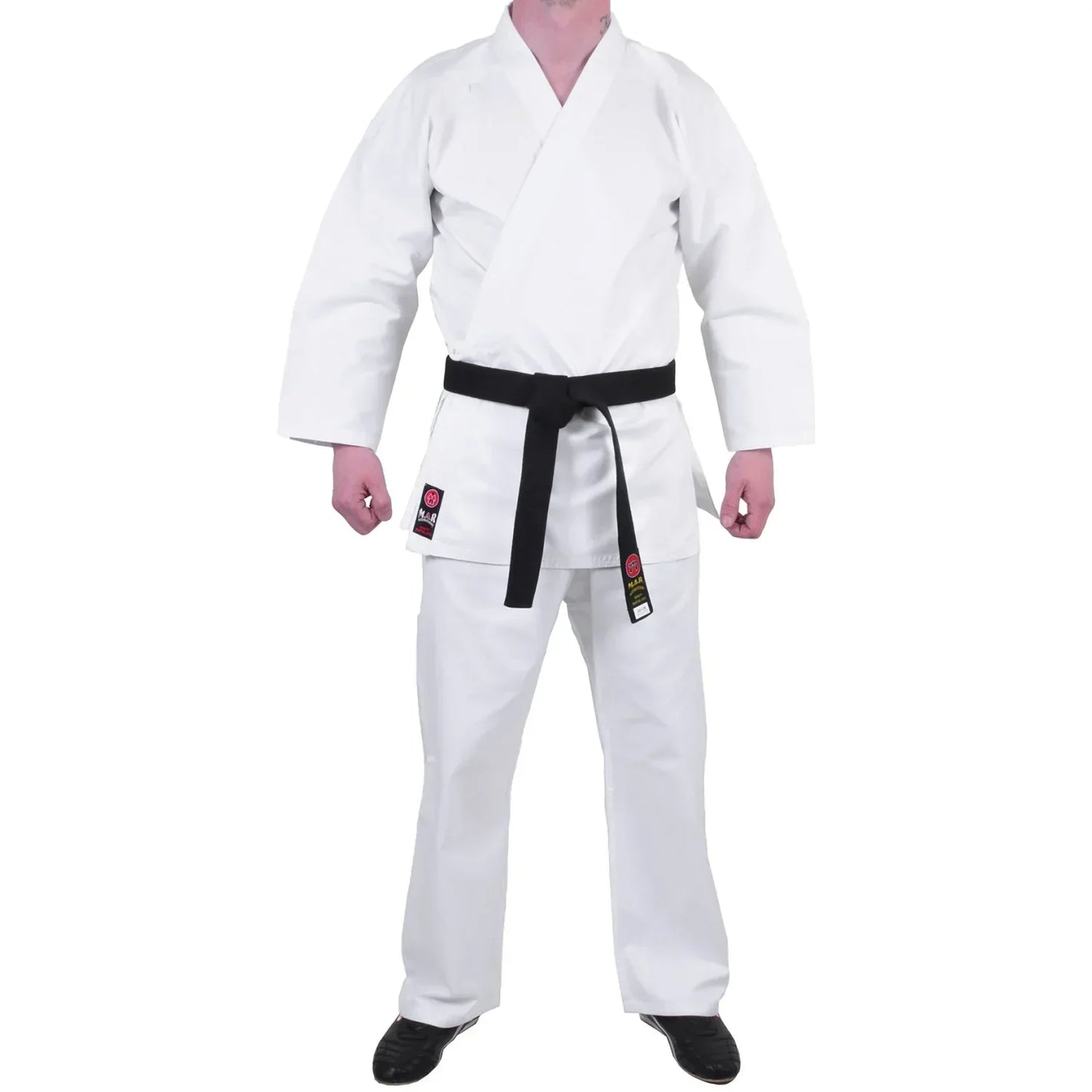 MAR-001B | Traditional White Karate Student Uniform Gi (8.5oz Fabric) + FREE BELT - Uniforms