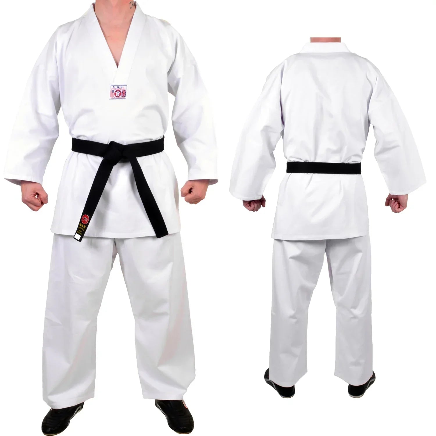MAR-003 | White V-Neck Karate Uniform Gi (8oz Fabric) - Uniforms