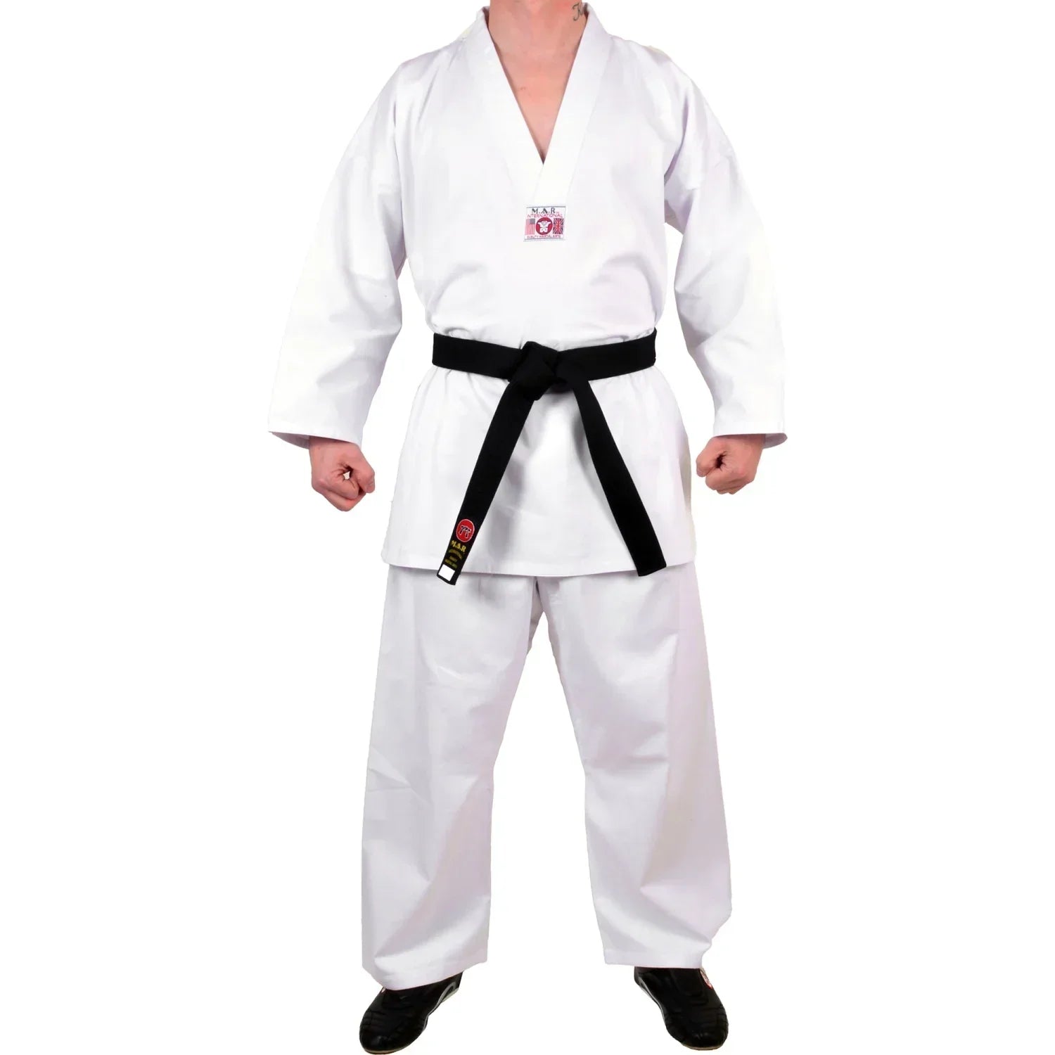 MAR-003 | White V-Neck Karate Uniform Gi (8oz Fabric) - Uniforms