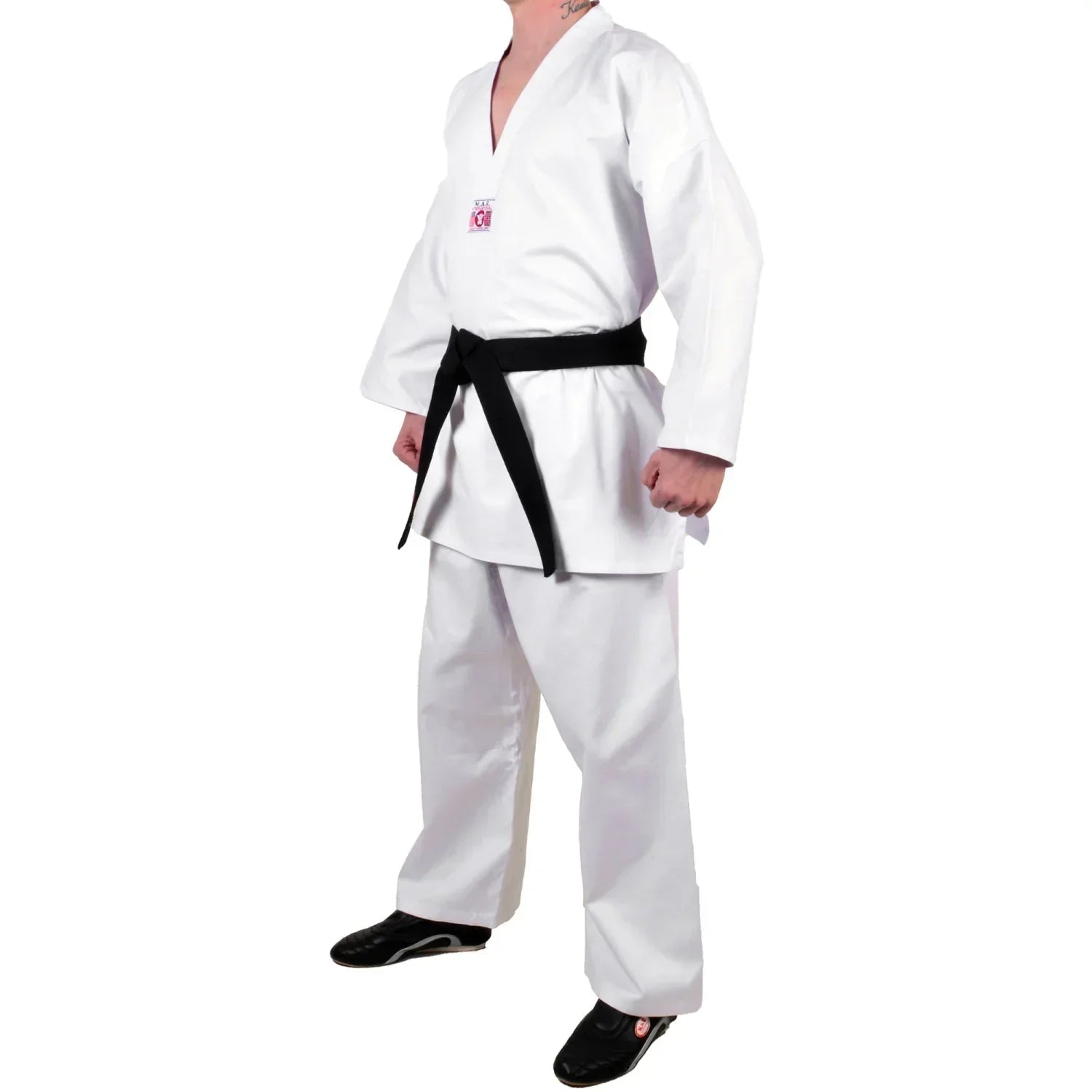 MAR-003 | White V-Neck Karate Uniform Gi (8oz Fabric) - Uniforms