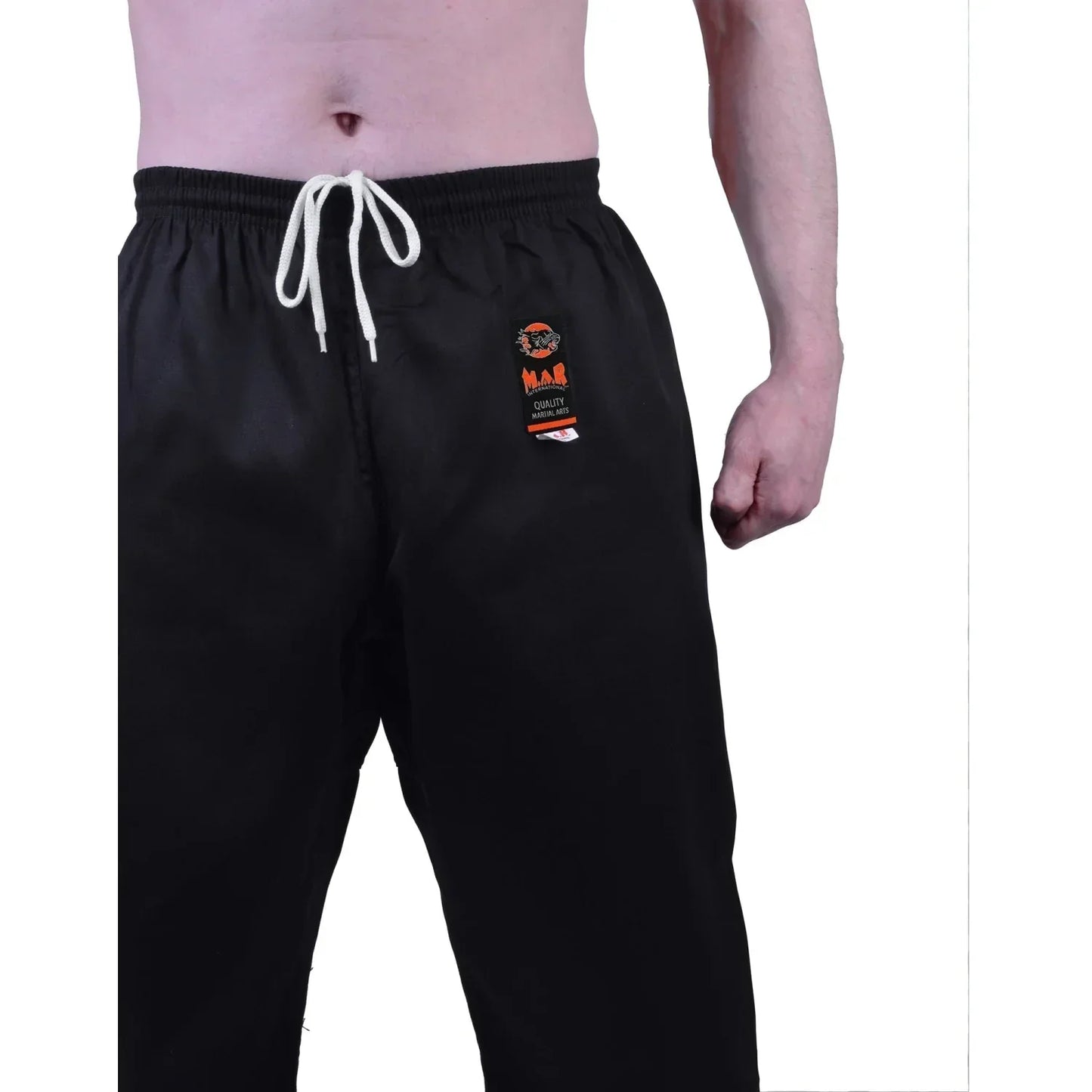 MAR-004A | Black Karate Student Uniform Gi (7.5oz Fabric) + FREE BELT - Uniforms