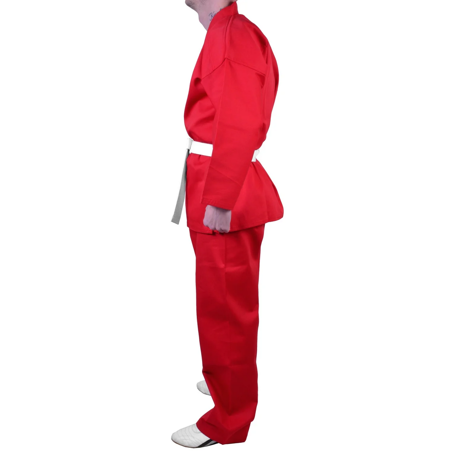 MAR-005A | Red Karate Student Uniform Gi (8oz Fabric) + FREE BELT - Uniforms