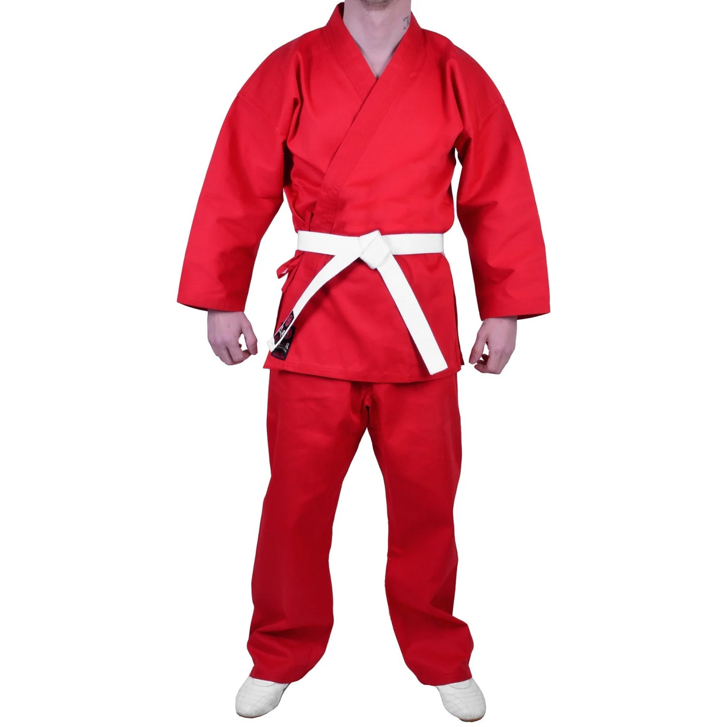 MAR-005A | Red Karate Student Uniform Gi (8oz Fabric) + FREE BELT - Uniforms