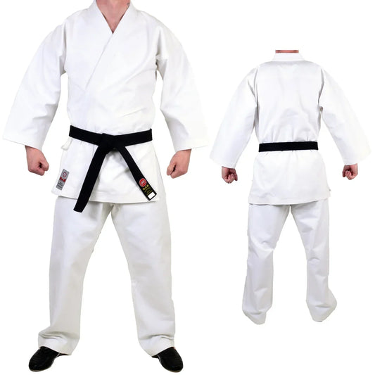 MAR-013A | White Karate Competition 12oz Uniform - European Style - Uniforms