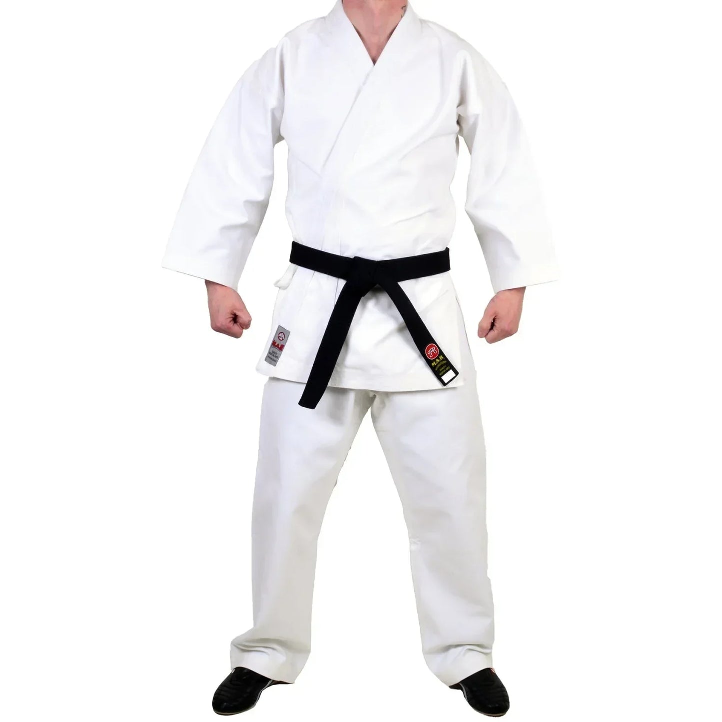 MAR-013B | White Karate Competition Uniform - European Style (14oz Canvas Fabric) - Uniforms