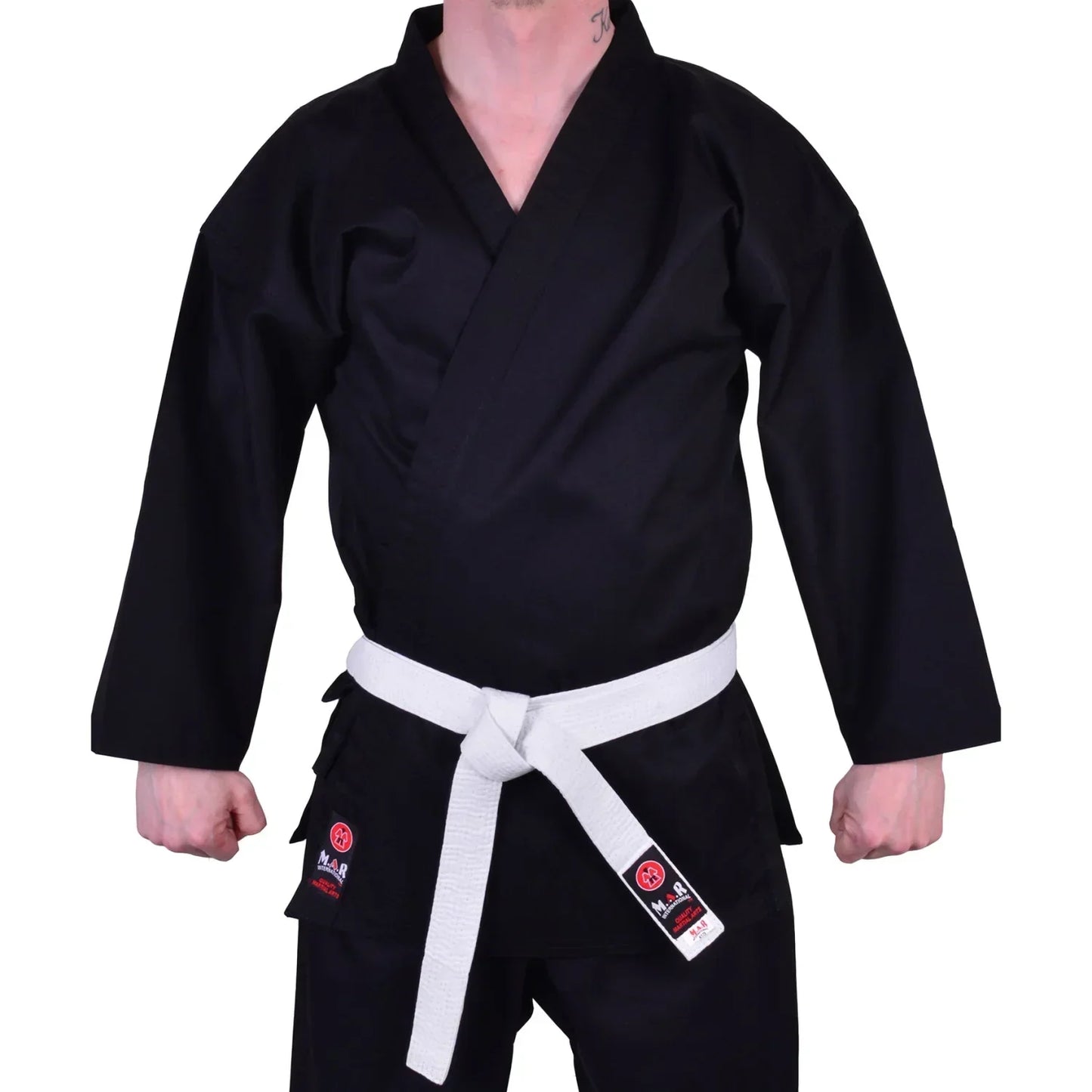 MAR-019B | Traditional Black Karate Jacket - Uniforms