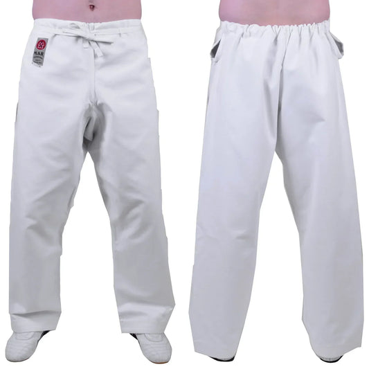 MAR-020C | 14oz White Traditional Karate Trousers - Trousers