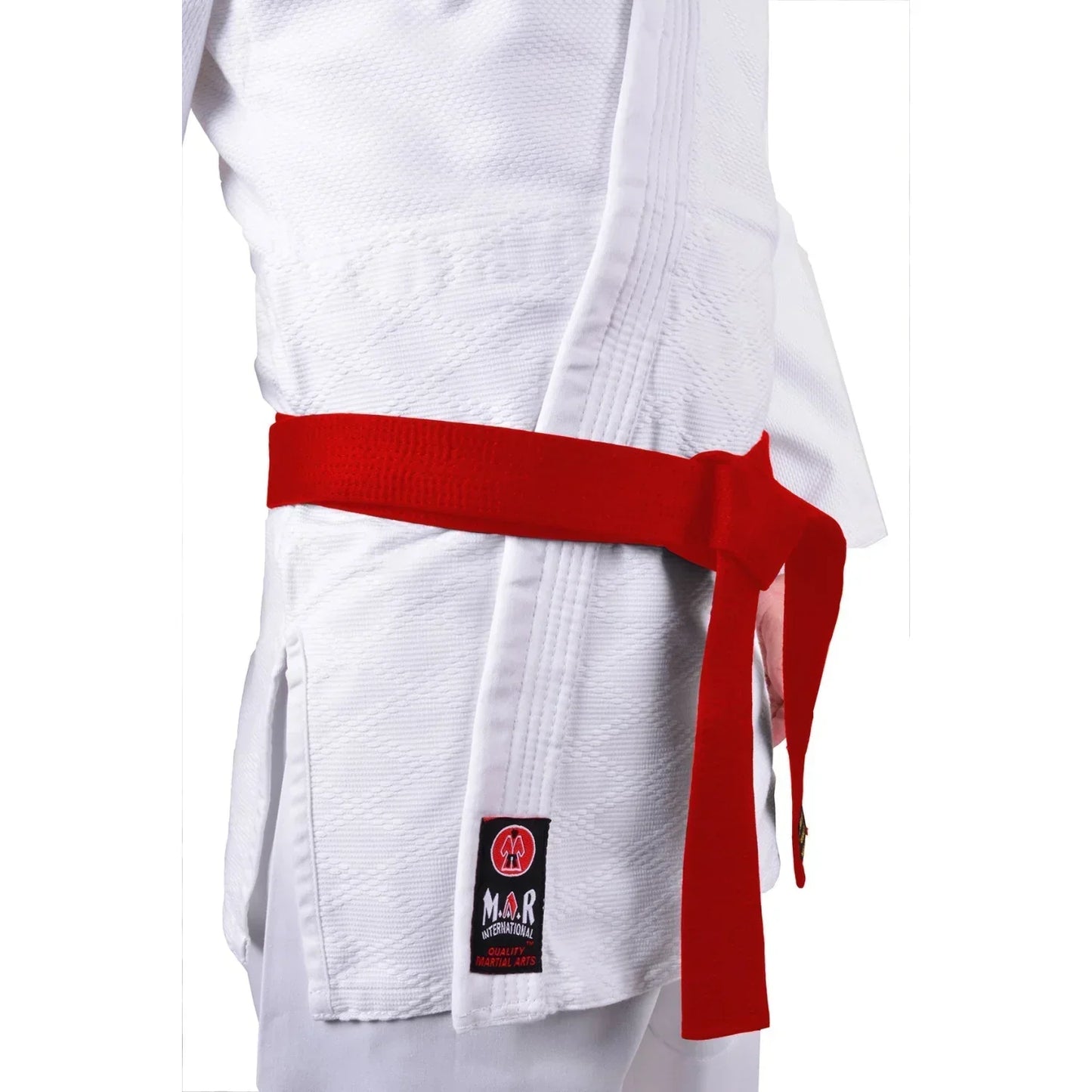 MAR-023 | White Lightweight Judo/Jiu-Jitsu Uniform for Beginner Students + FREE BELT - Uniforms