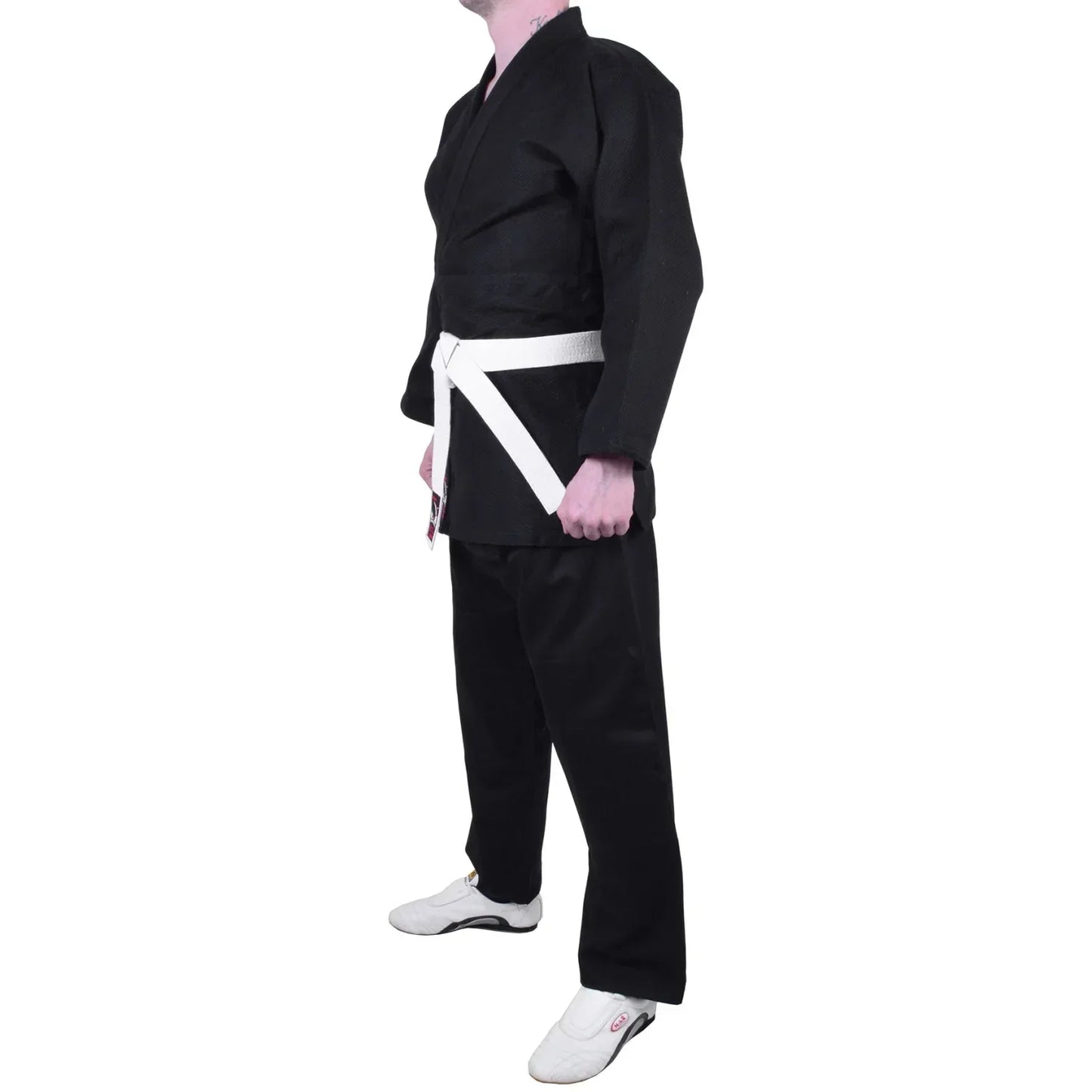 MAR-026B | Mediumweight Black Judo Uniform For Intermediate Students + FREE BELT - Uniforms