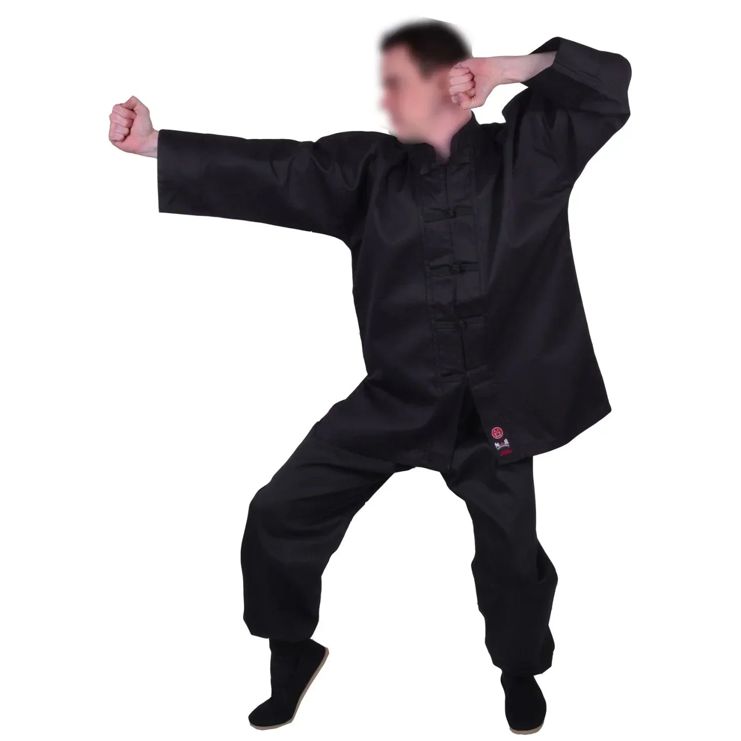 MAR-044 | Black Medium Weight Kung-Fu Uniform For Students - Uniforms