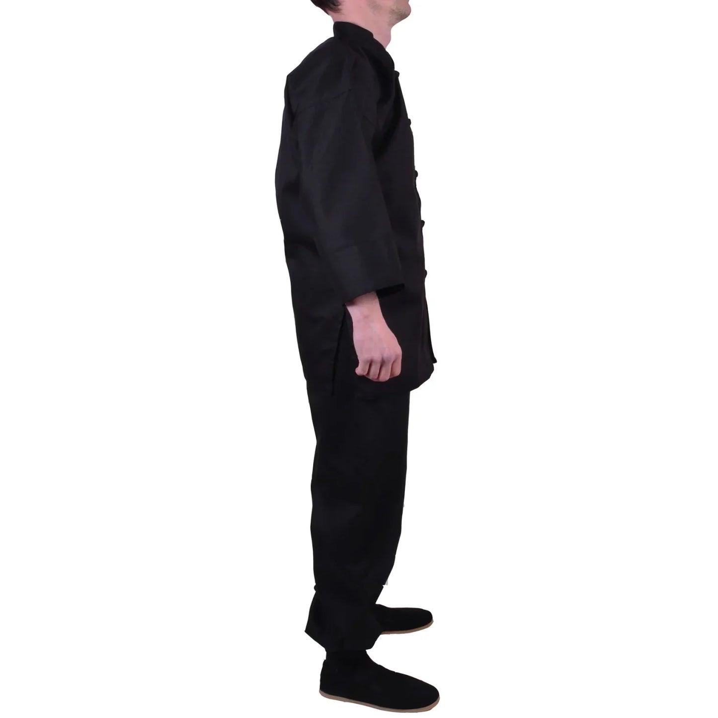 MAR-044 | Black Medium Weight Kung-Fu Uniform For Students - Uniforms