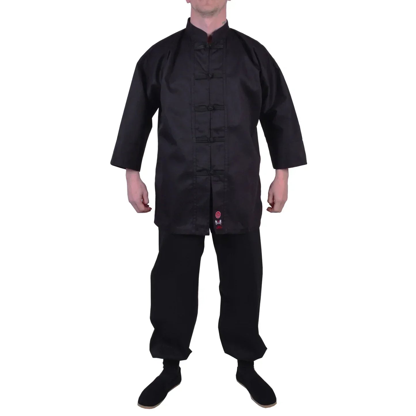 MAR-044 | Black Medium Weight Kung-Fu Uniform For Students - Uniforms