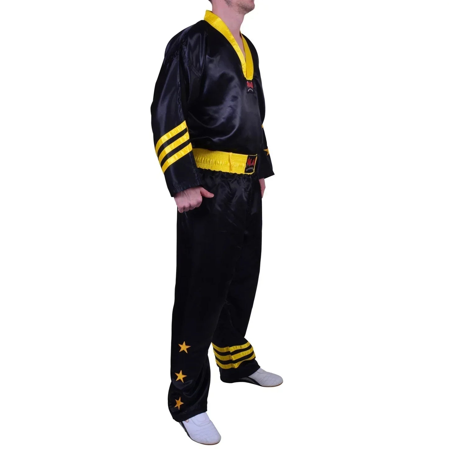 MAR-053A | Black & Yellow Freestyle Uniform w/ Stripes/Stars - Uniforms