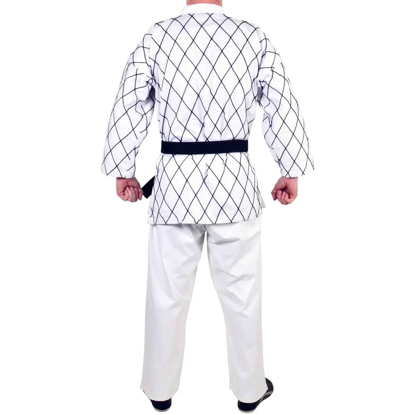 MAR-070 | White Hapkido Uniform w/ Cross Design - Uniforms