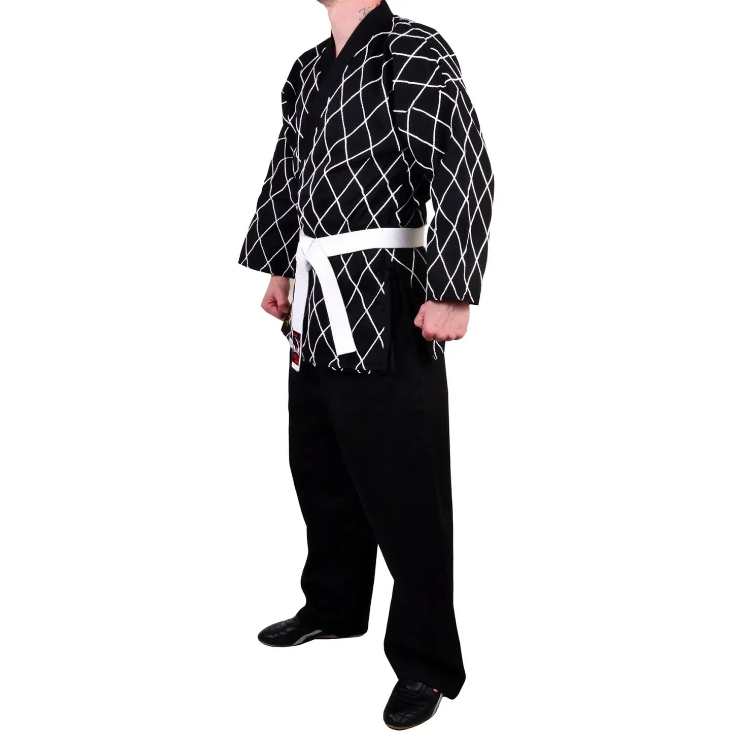 MAR-071 | Black Hapkido Uniform w/ Cross Design - Uniforms