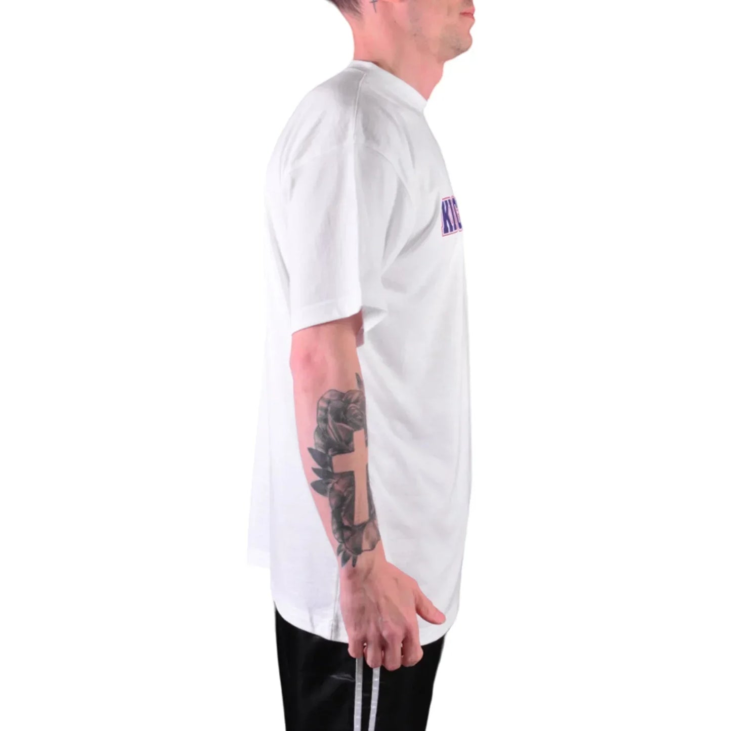 MAR-084G | White Round-Neck Kick Boxing T-Shirt (OD) - T-Shirts