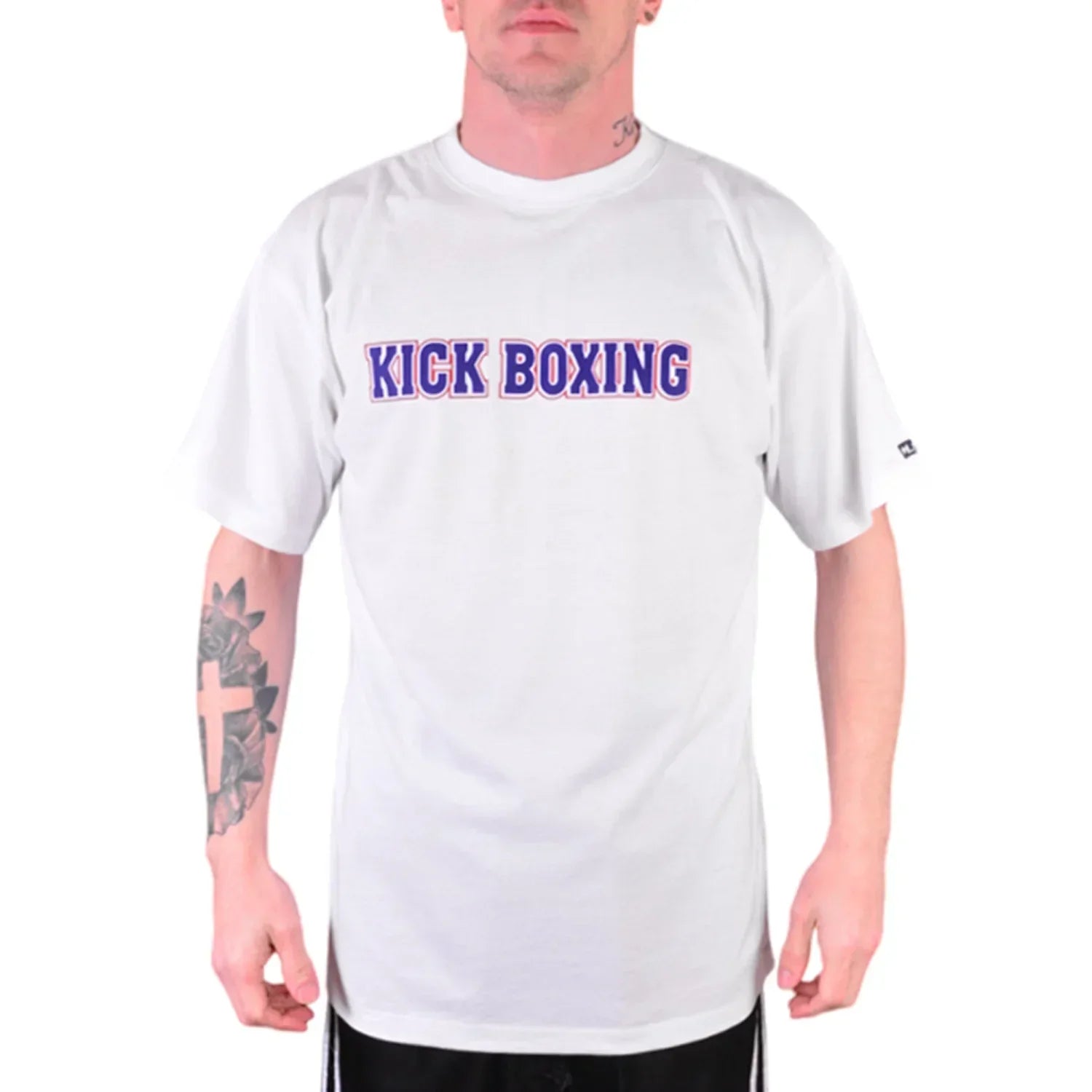 MAR-084G | White Round-Neck Kick Boxing T-Shirt (OD) - T-Shirts