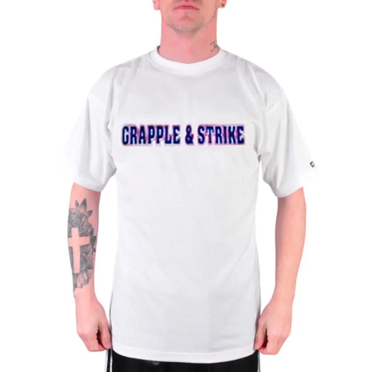 MAR-084J | White Round-Neck Grapple & Strike T-Shirt (OD) - T-Shirts