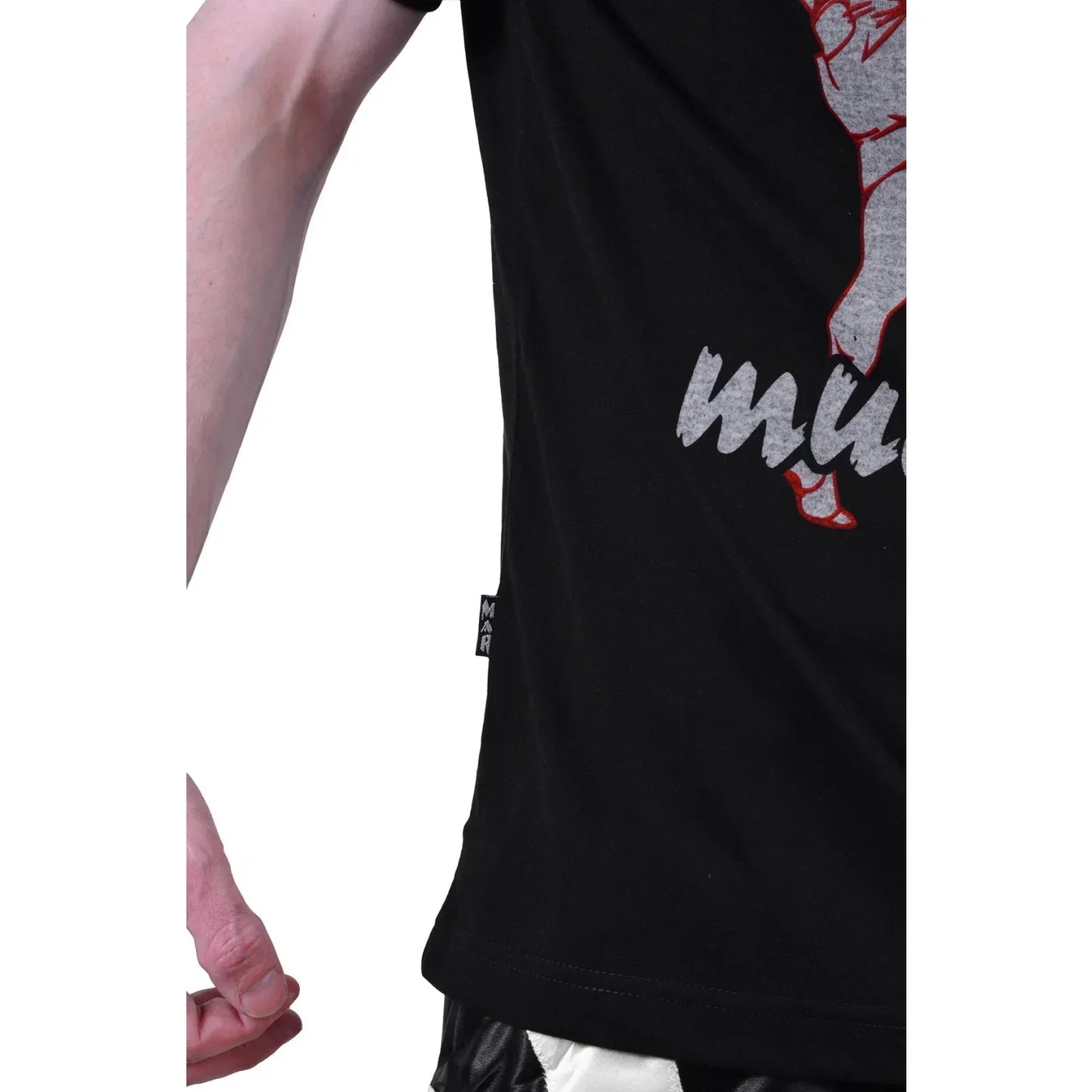 MAR-084K | Black Round-Neck Muay-Thai T-Shirt - T-Shirts