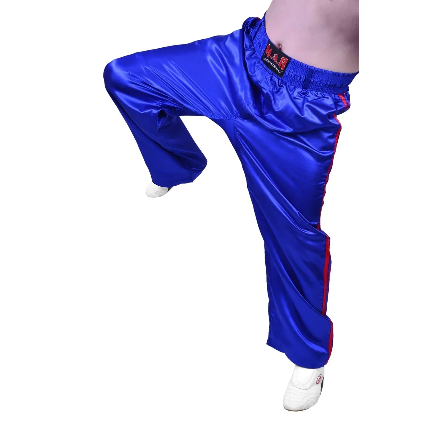 MAR-089B | Full Contact Blue + Red Kickboxing & Freestyle Trousers - Trousers