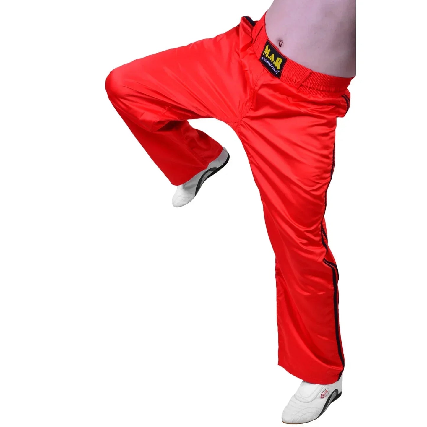 MAR-089D | Full Contact Red + Black Kickboxing & Freestyle Trousers - Trousers
