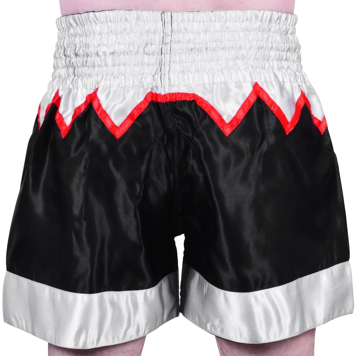 MAR-091F | Black & White Kickboxing & Thai Boxing Shorts - Shorts