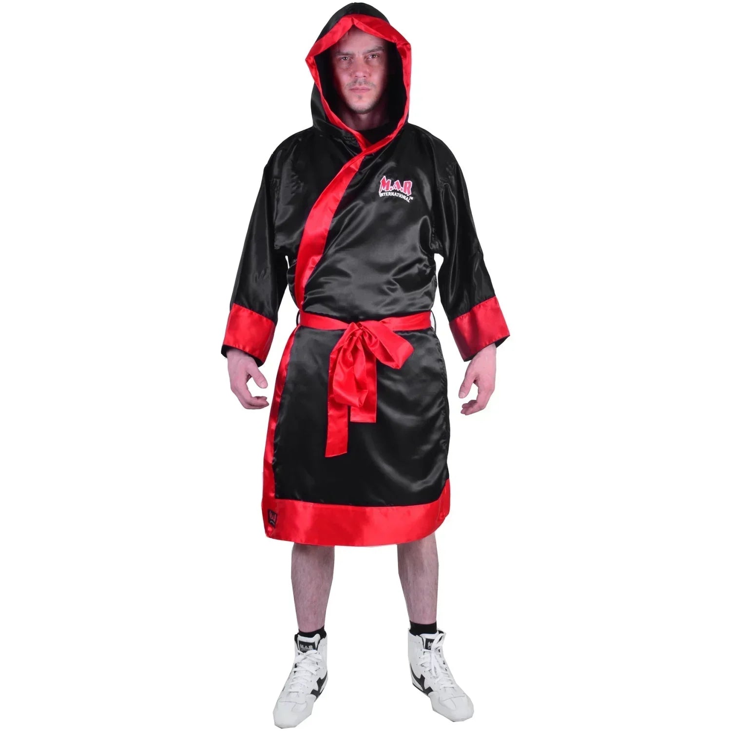 MAR-097C | Red & Black Boxing & Kickboxing Robe - Robes