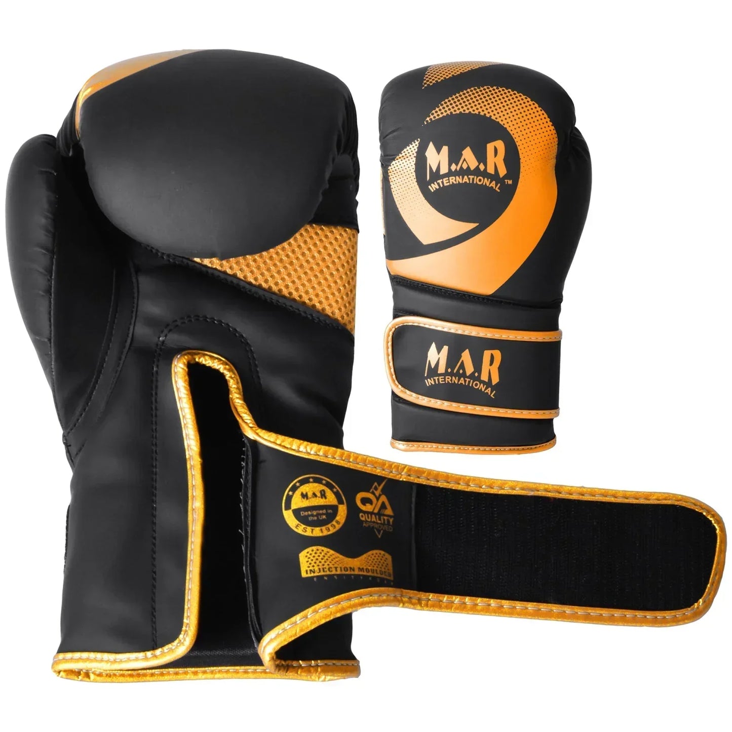 MAR-113F | Gold Boxing & Kickboxing Competition Gloves - Gloves