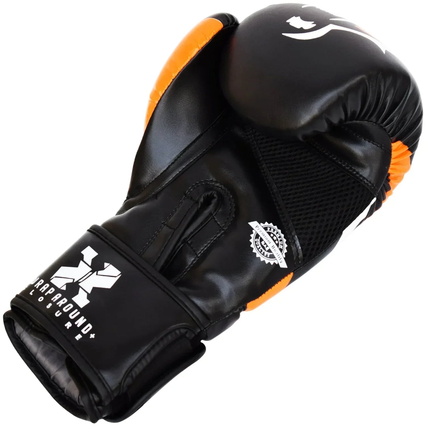 MAR-118C | Orange & Black Tiger Print Boxing & Kickboxing Gloves - Gloves