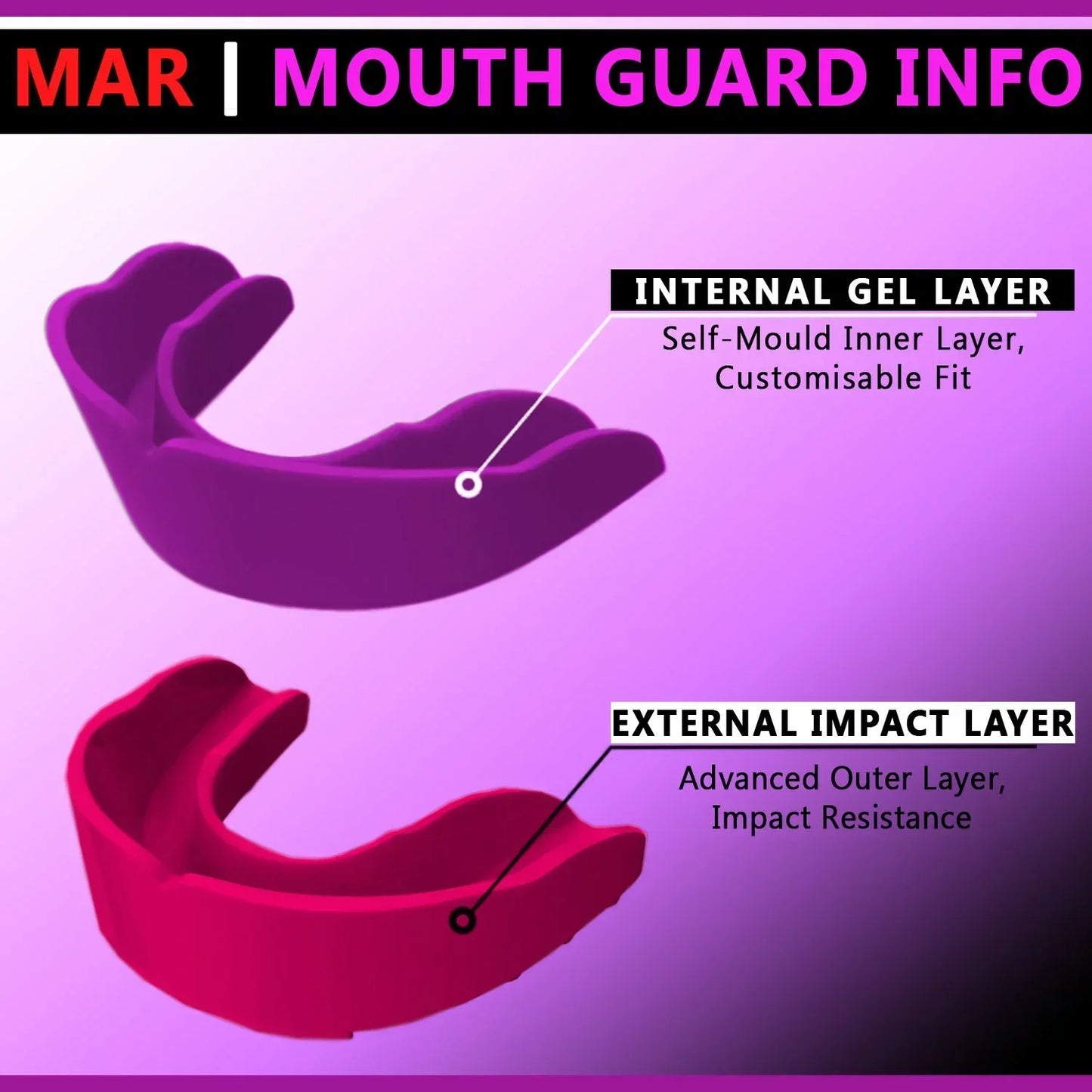 MAR-123B | Purple Gel Mouth Guard/Gum Shield - Small Accessories
