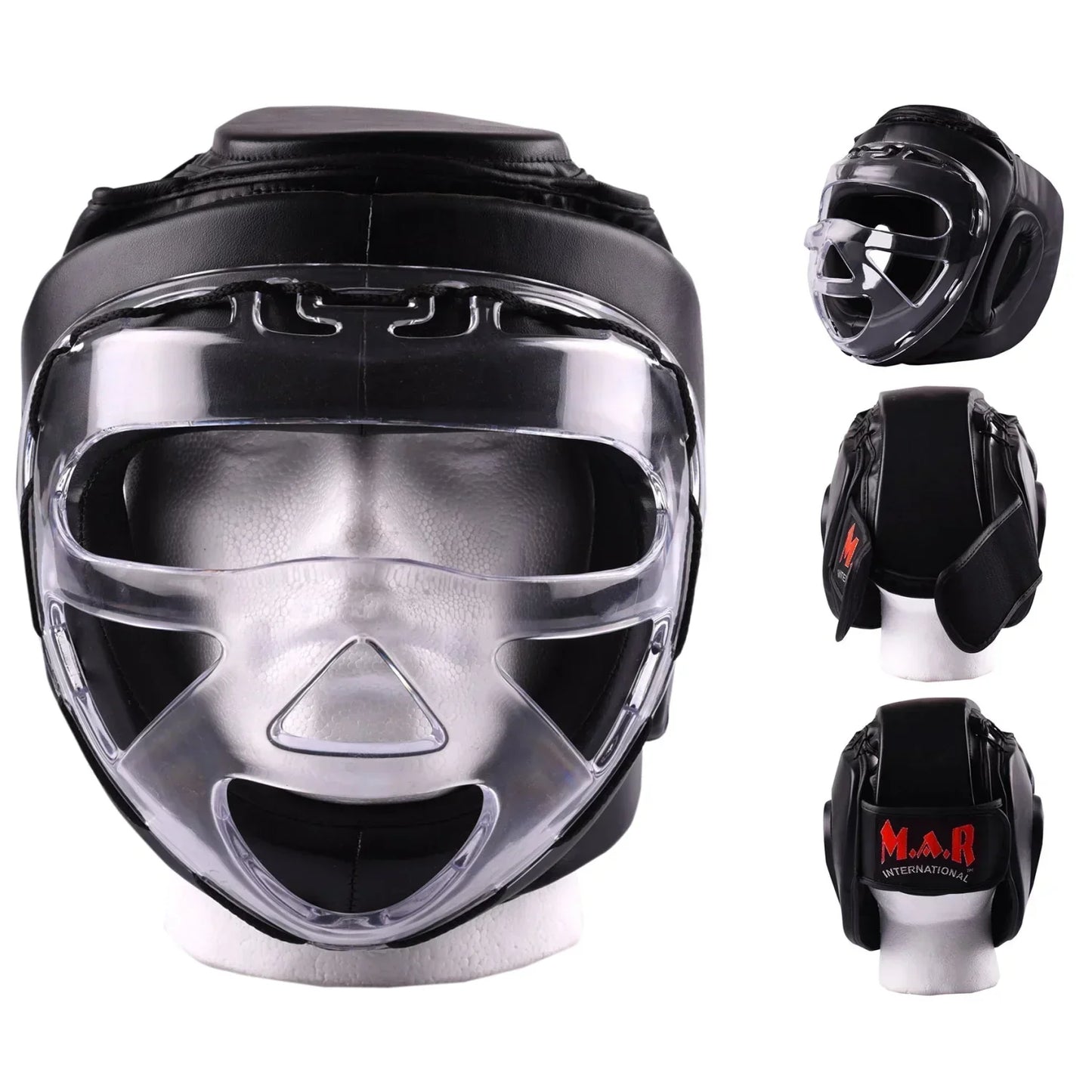 MAR-133B | Black Transparent Mask Head Guard - Head Guard