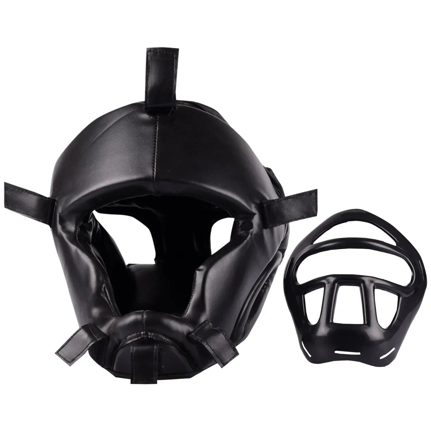 MAR-134B | Black Head Guard w/ Grill Mask For Training - Head Guard