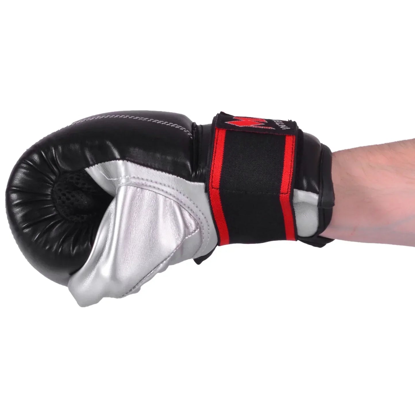 MAR-138 | Black & Silver Punching Mitt For Club Training - Gloves
