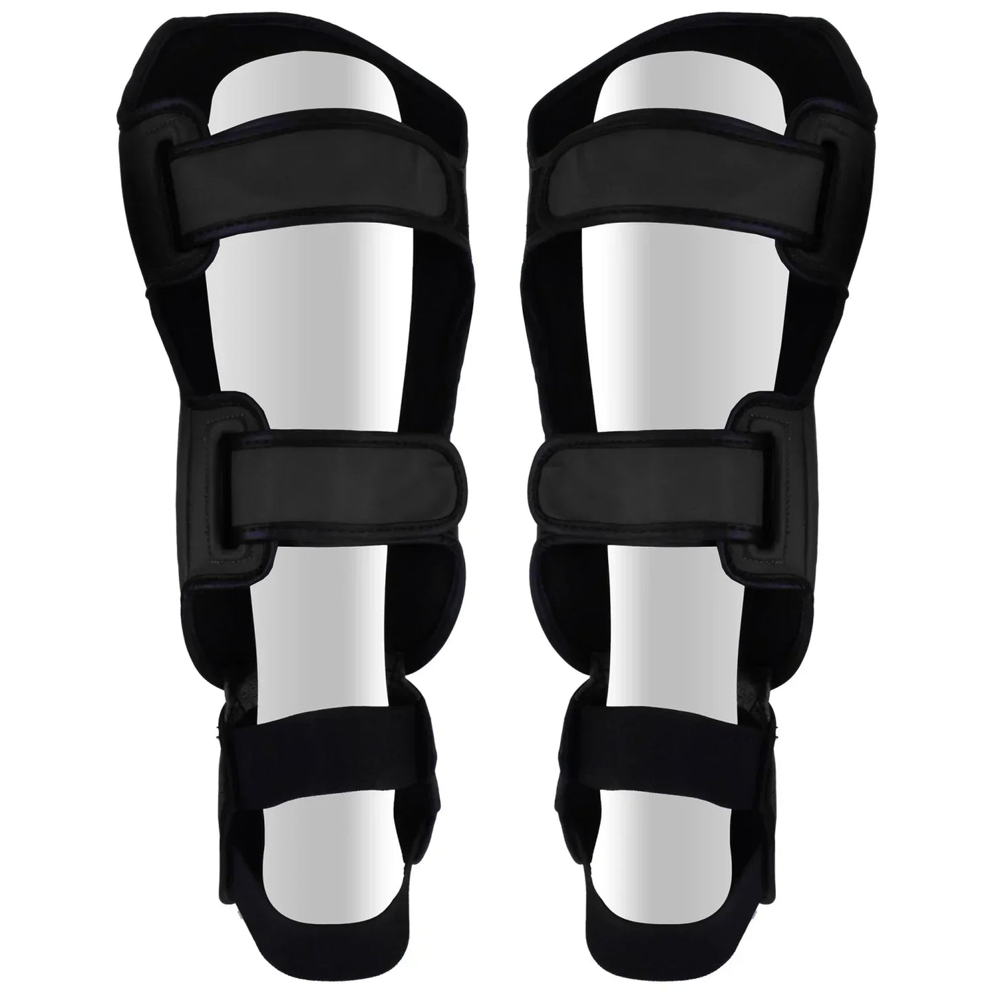 MAR-148D | Black Kickboxing & Thai Boxing Shin & Instep Guards - Pads