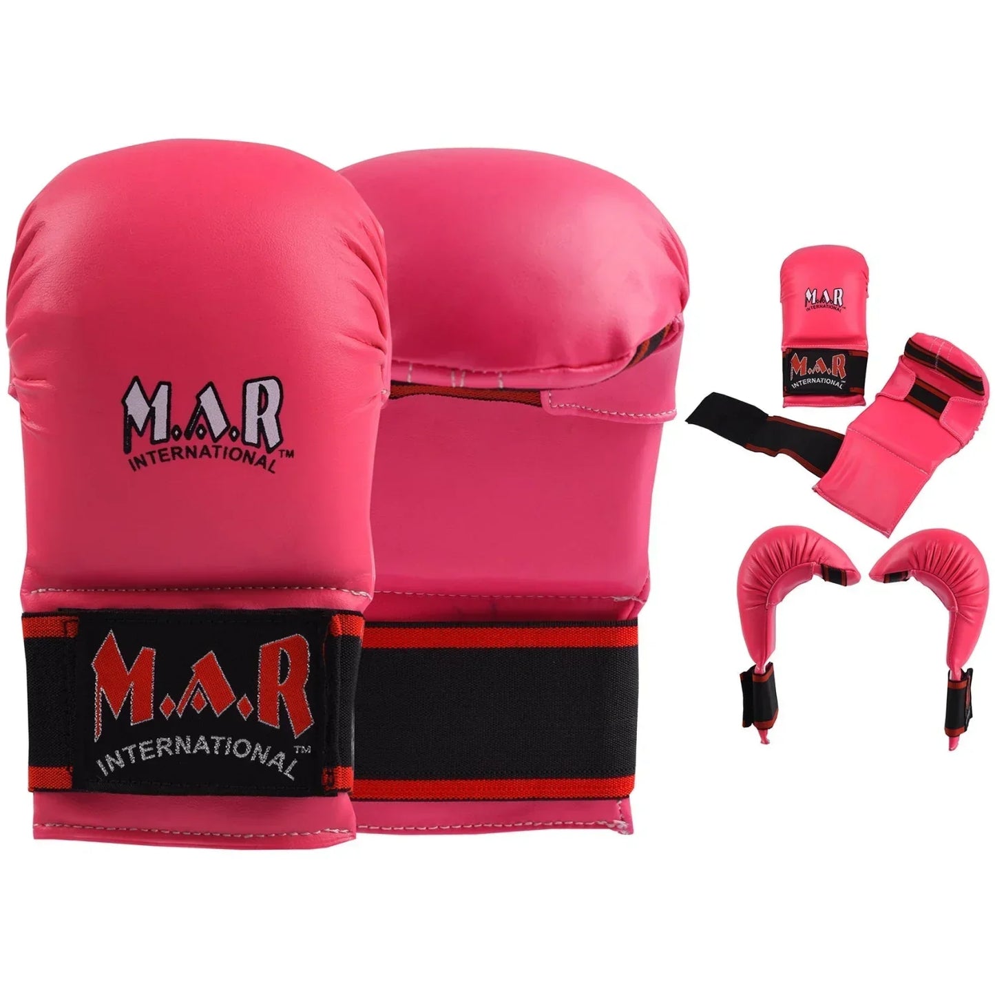MAR-157 | Pink Karate Gloves for Women - Compact Gloves