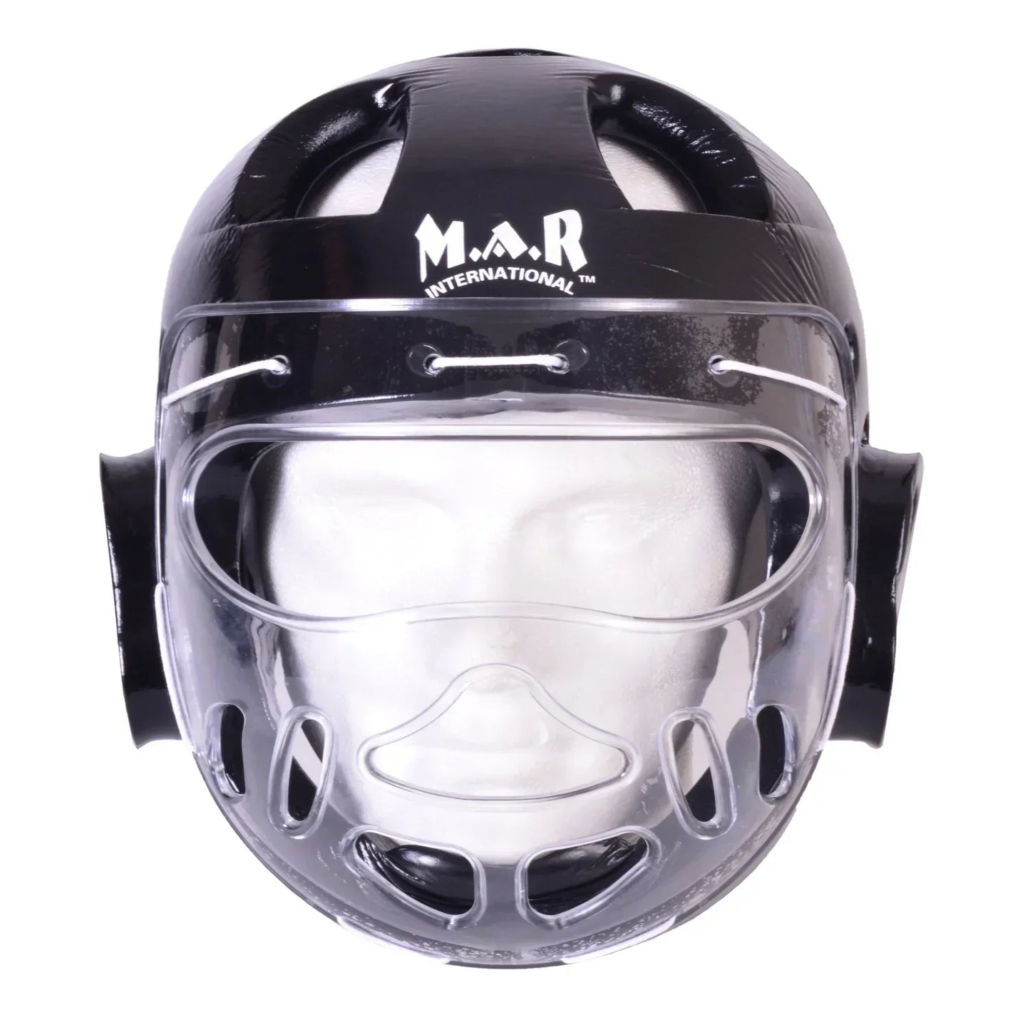 MAR-160I | WKF Style Karate Black Head Guard with Mask - Head Guard