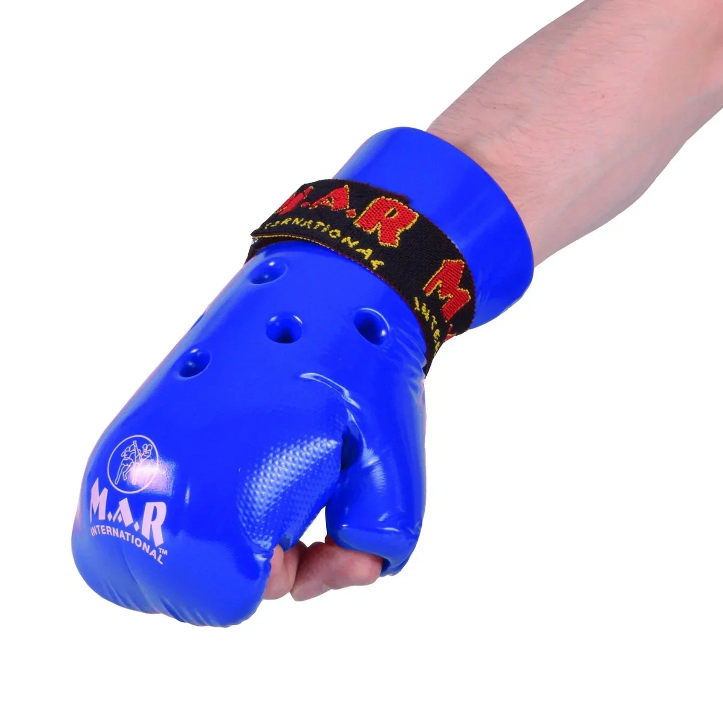 MAR-161C | Blue Dipped Foam Martial Arts Punching Gloves - Gloves