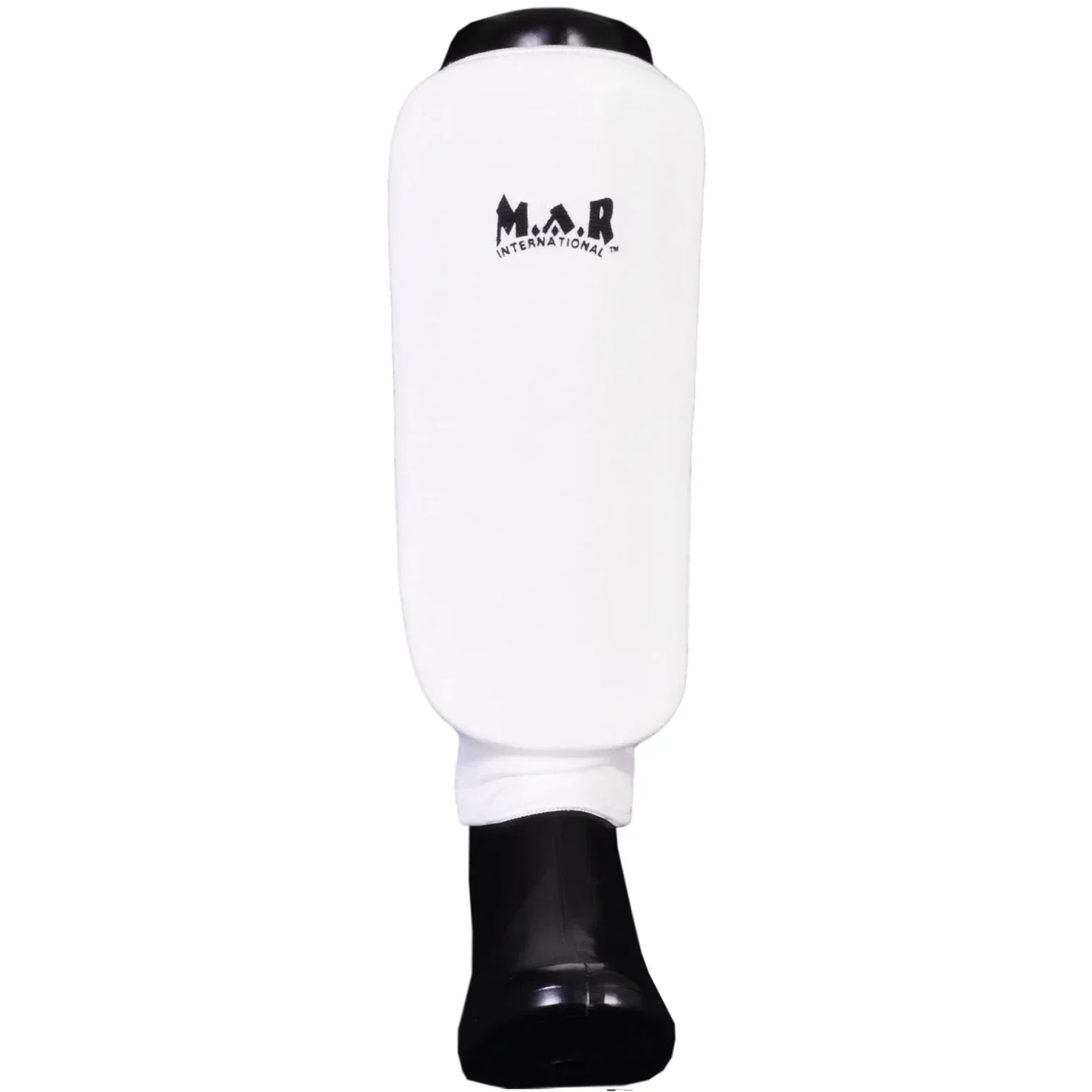 MAR-170A | White Elasticated Fabric Shin Guard For Shin Protection - Small Accessories