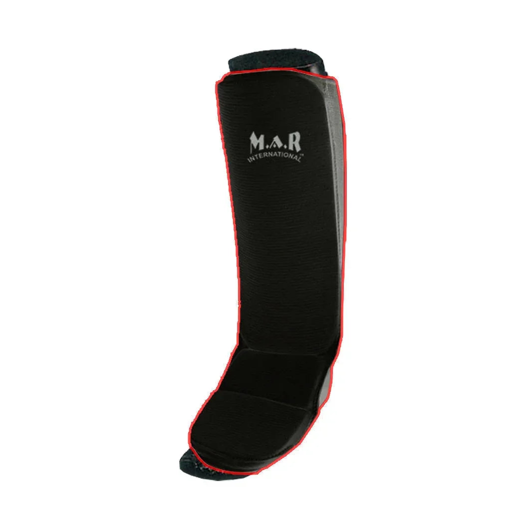 MAR-172B | Black MMA Elasticated Fabric Shin & Instep Guard - Small Accessories