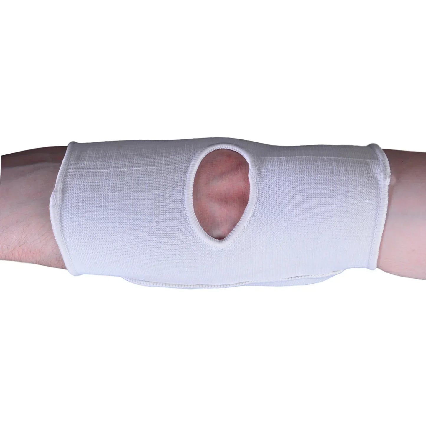 MAR-173A | White Elasticated Fabric Elbow Pads - Small Accessories