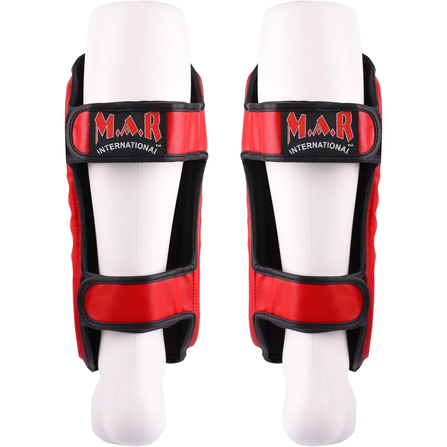 MAR-190A | Red Shin Guards w/ Foam Padding - Shin Guards