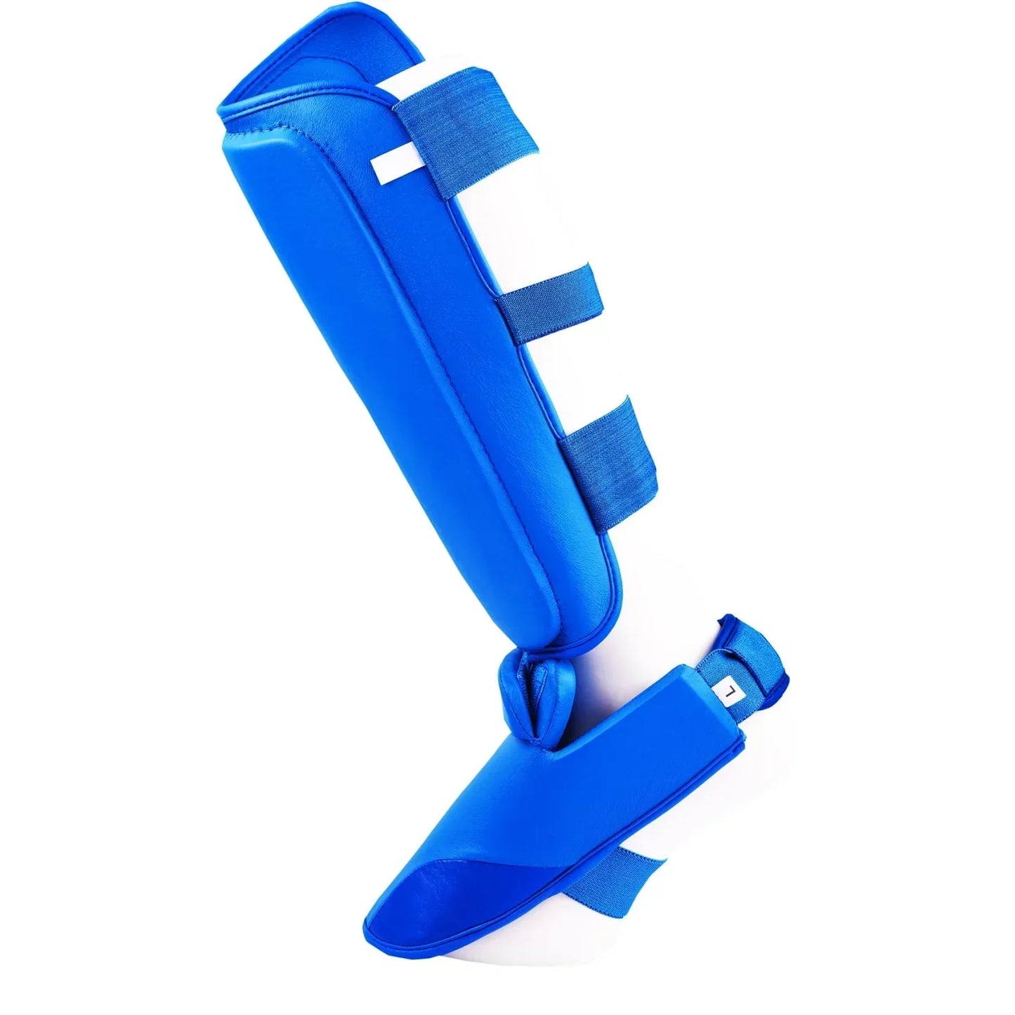 MAR-193C | Foam Padded Blue Shin & Instep Guards - Pads