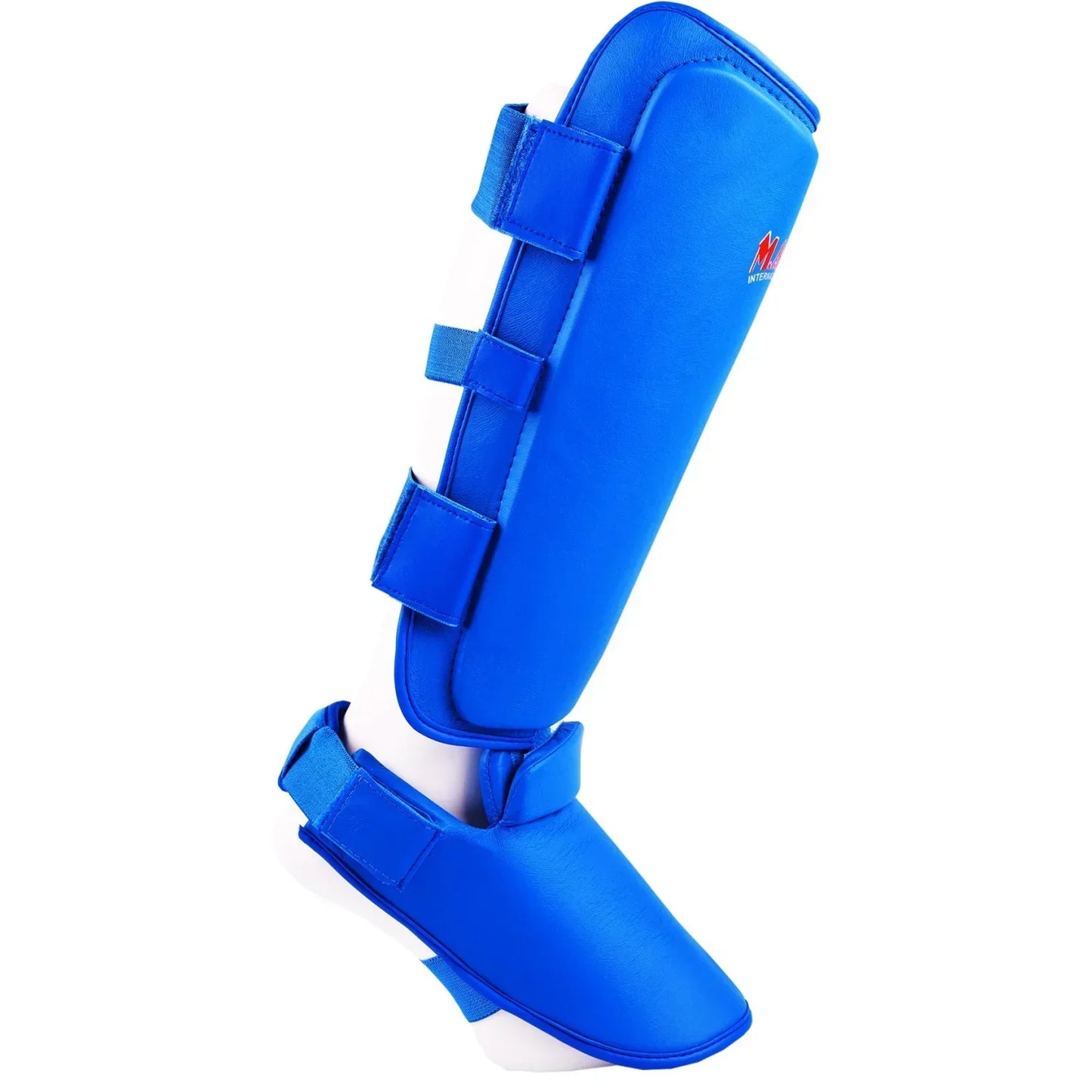 MAR-193C | Foam Padded Blue Shin & Instep Guards - Pads