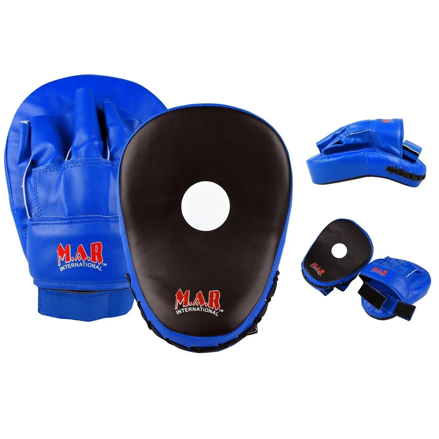MAR-194 | Blue & Black Curved Focus Mitts - Focus Mitts