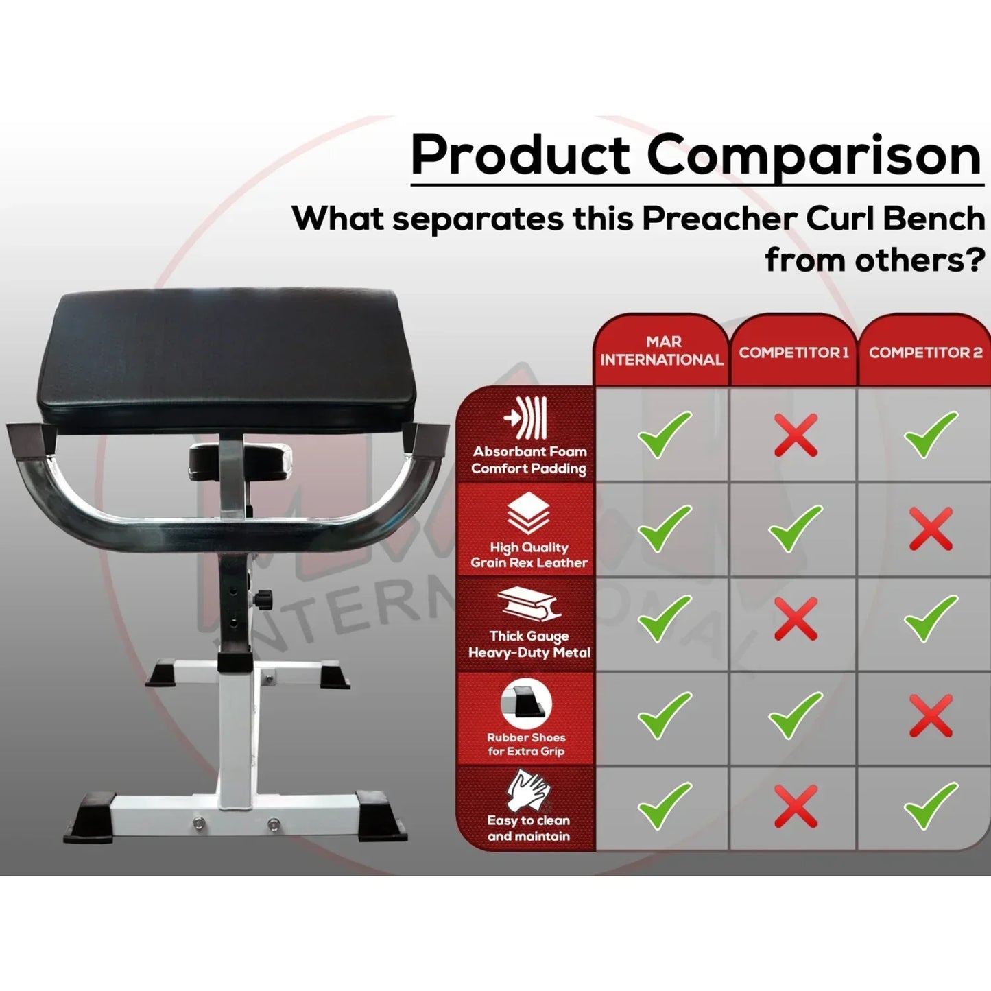 MAR-346 | Preacher Curl Bench - Benches (1B)