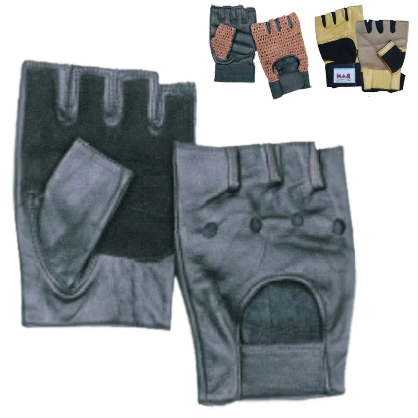MAR-354A | Leather Weight Lifting Gloves - Small Accessories