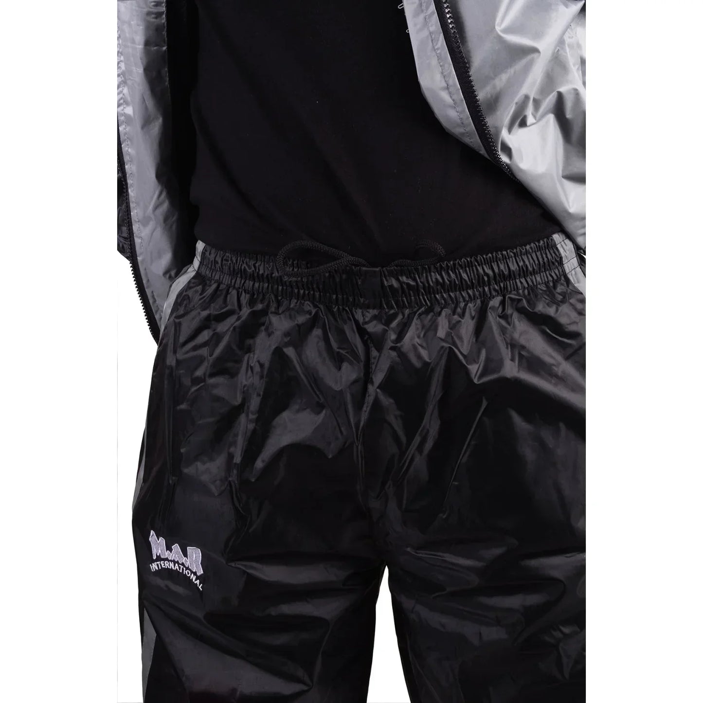 MAR-369A | Grey + Black Tracksuit (Sauna Suit/Sweatsuit) - Uniforms