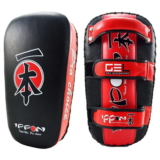 MAR-401A | Black + Red IPPON Heavy Genuine Leather Thai Pad - Pads
